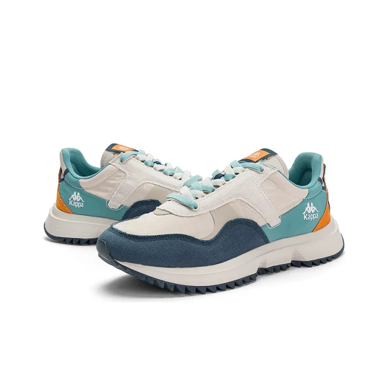 Kappa Anti Slip Wear Resistant Low Top Running Shoes Unisex Gray Blue Orange White-3