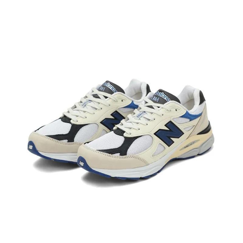 New Balance 990v3 MiUSA White Blue-2
