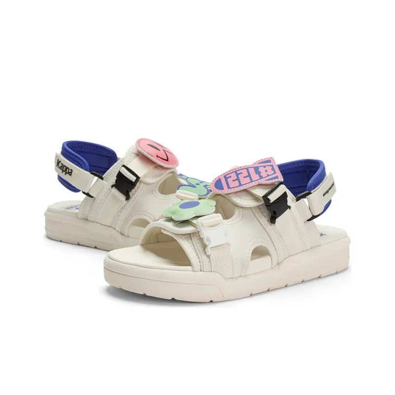 Kappa Beach Sandals Women's Heron Feather White/Blue Purple-4