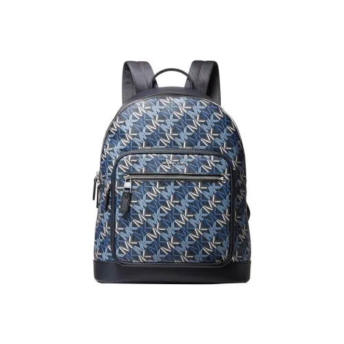 MICHAEL KORS Hudson Canvas Blended Cotton Backpack Men's Navy