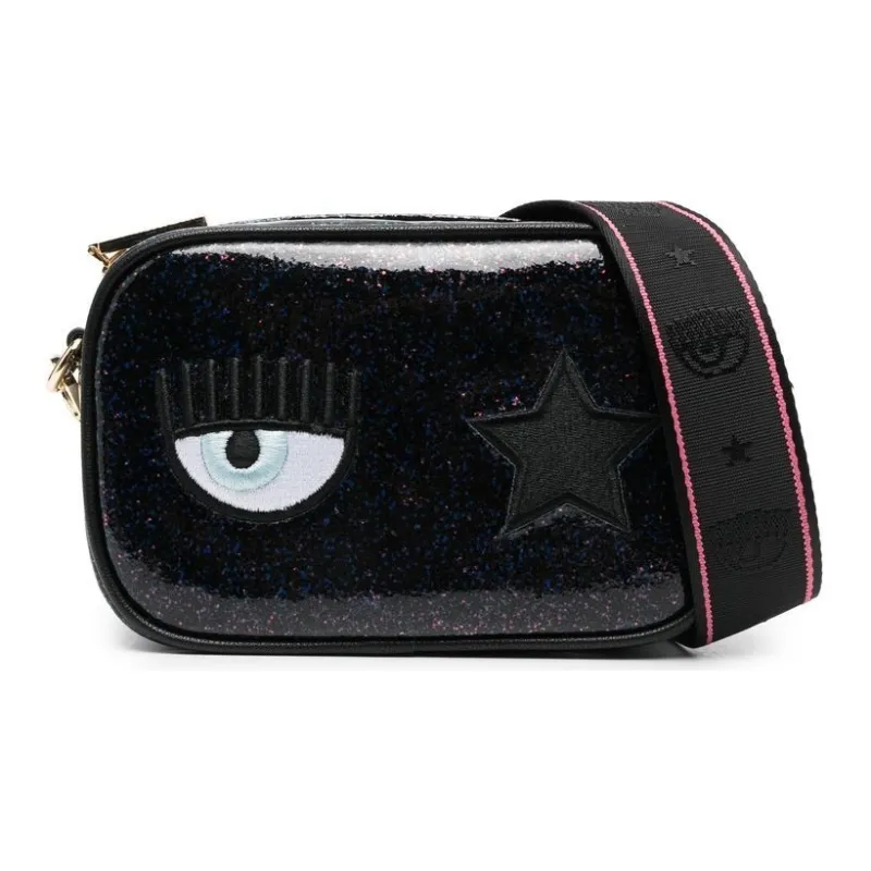 CHIARA FERRAGNI Polyester Camera Bag Shoulder Bag Crossbody Bag Regular Women's Black-0