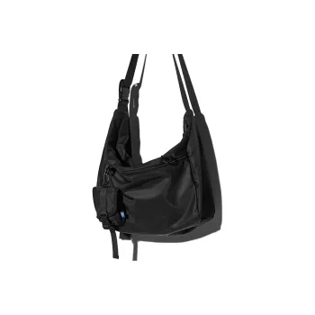 LIVEBOX EN DIRECT Nylon Shoulder Bag, Crossbody Bag Unisex Black