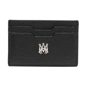 AMIRI Cow Leather Card Holder Wallet Men's Black