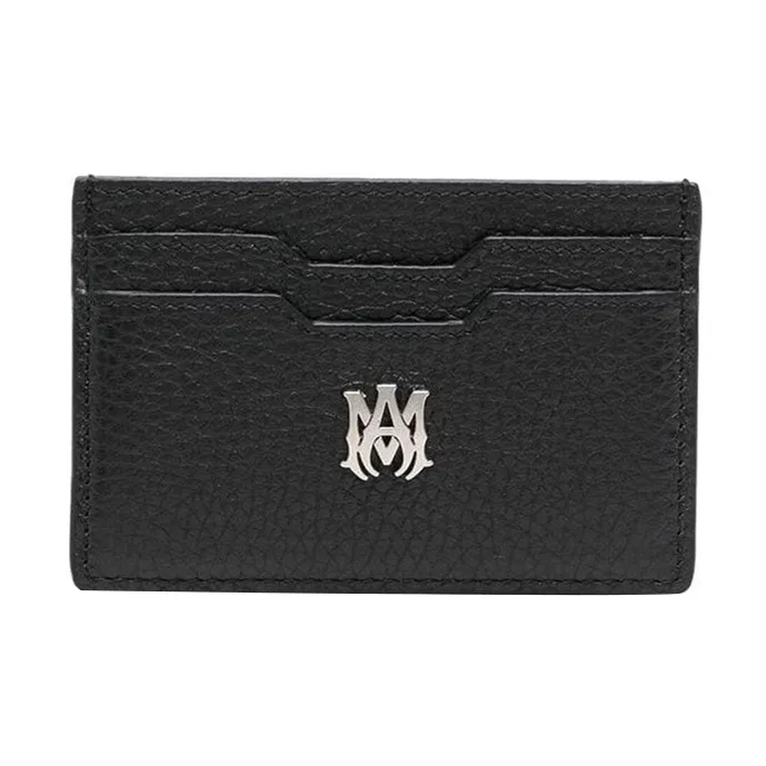 AMIRI Cow Leather Card Holder Wallet Men's Black-0