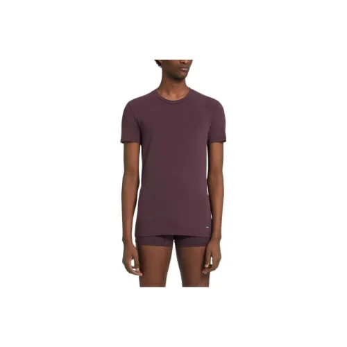 Ermenegildo Zegna T-Shirts Men Barolo Grape Color