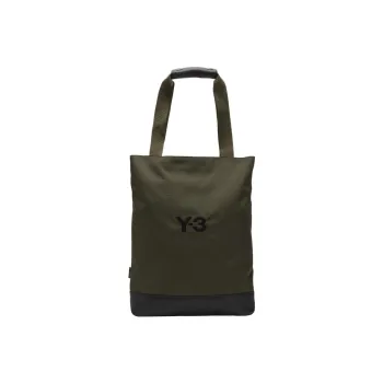 Y 3 Leather Tote Bag Shopping Bag Shoulder Bag Handbag Regular Unisex Green