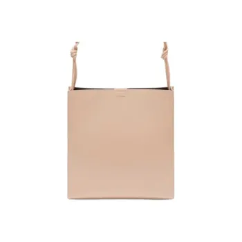 JIL SANDER Tangle Calfskin Crossbody Bag, Shoulder Bag Medium Size Women's Beige