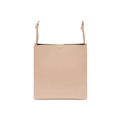 JIL SANDER Tangle Calfskin Crossbody Bag, Shoulder Bag Medium Size Women's Beige