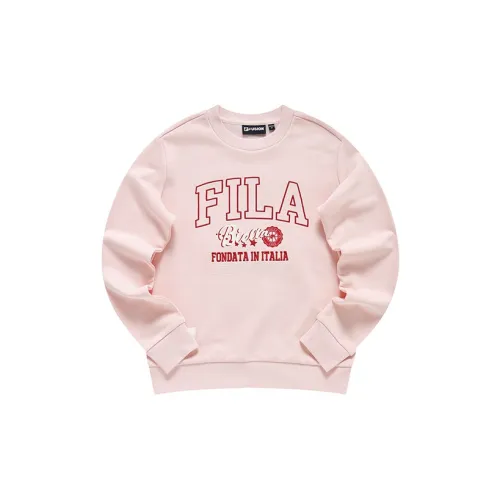 FILA FUSION BASEBALL Series Sweatshirts Women's Milky Powder