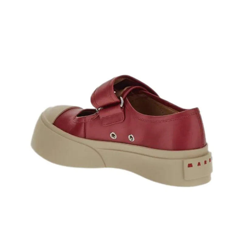 MARNI Pablo Mary Jane Stylish Skateboarding Shoes Women's Red-4