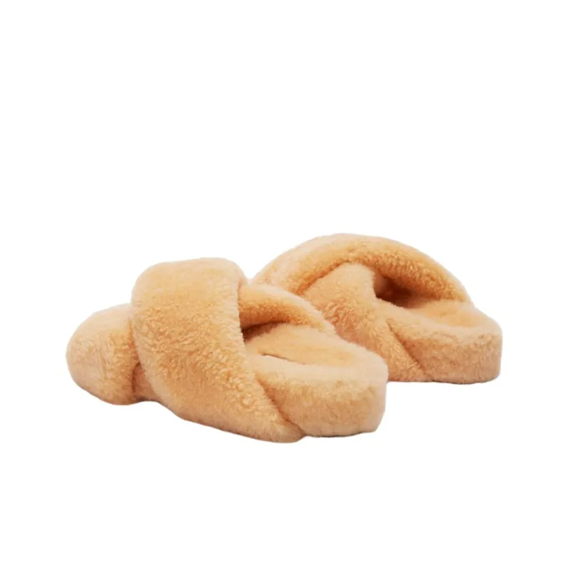 JIL SANDER Shearling Crossover Slides-3