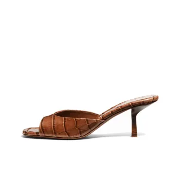 MICHAEL KORS Anita Odor-Resistant Slide Slippers Women's Chestnut