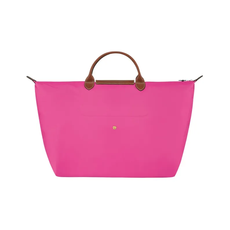 LONGCHAMP Le Pliage Canvas With Leather Travel Bag Handbag Large Size Women's Pink-2