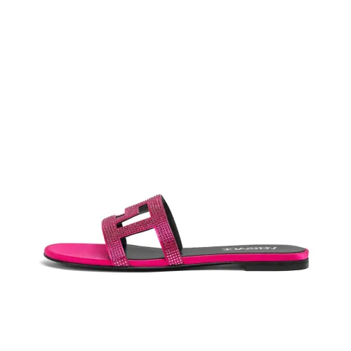 VERSACE Greca Maze Crystal Flat Sandals