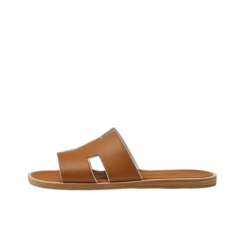 HERMES Izmir Sandal Naturel Blanc Calfskin Leather