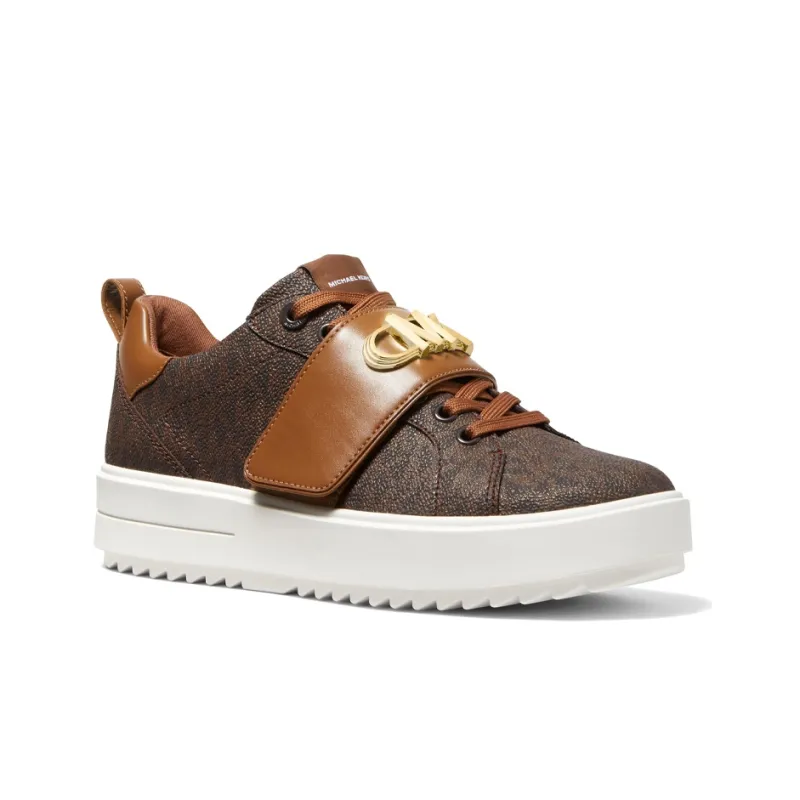 MICHAEL KORS Emmett Low-Top Stylish Skateboarding Shoes Women's Brown-2