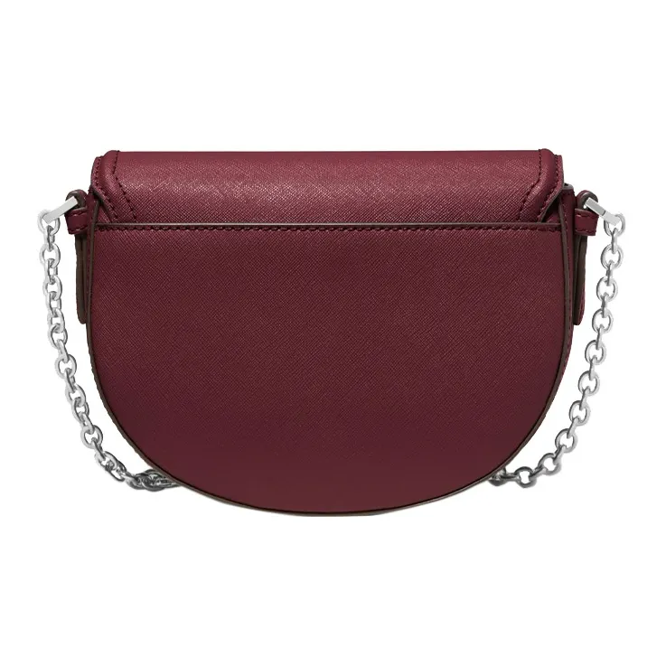 MICHAEL KORS Jet Set Charm Leather Saddle Bag Shoulder Bag Crossbody Bag Women's Dark Purple-1