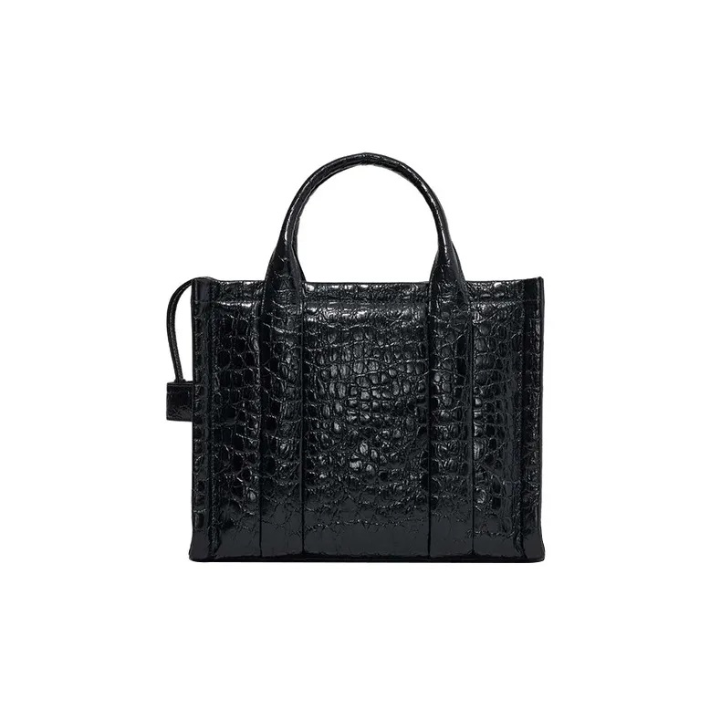 MARC JACOBS The Medium Tote Crocco Black-3