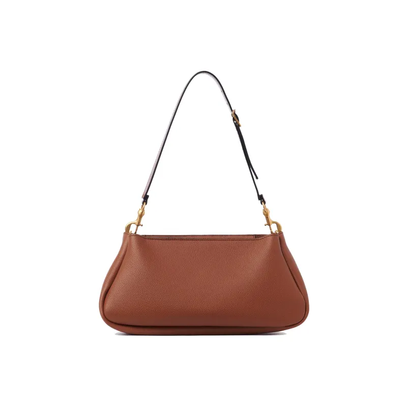 Chloe Marcie Grained Calfskin Shoulder Bag One Shoulder Clutch Women's Brown-2