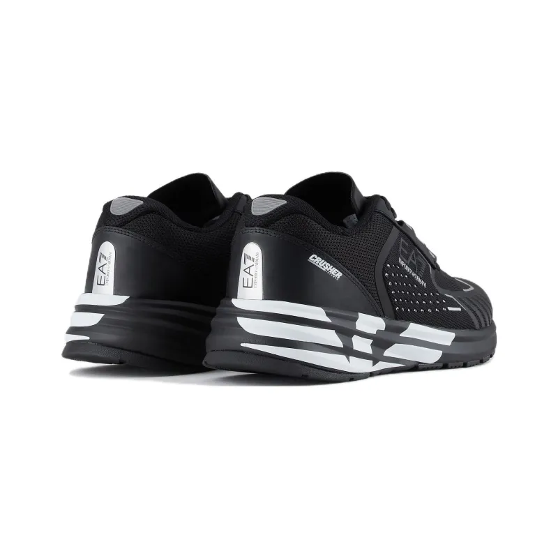 EMPORIO ARMANI EA7 Low-Top Sports Casual Shoes Unisex Black White-3
