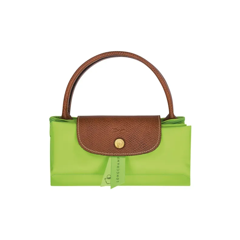 LONGCHAMP Le Pliage Cow Leather Canvas Canvas Bag Dumpling Bag Handbags Small Size Women's Green-3