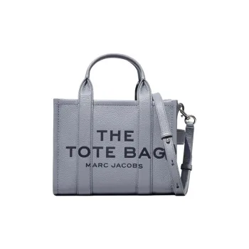 MARC JACOBS Full Grain Leather Tote Bag, Shopping Bag, Shoulder Bag, Crossbody Bag, Handbag Mini Women's Gray