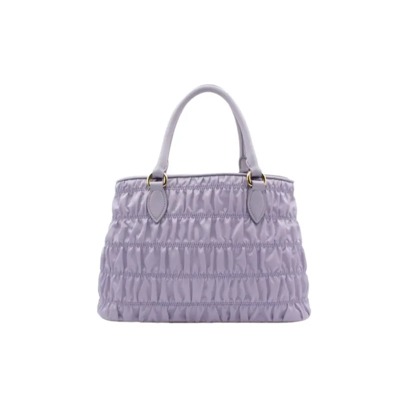 PRADA Nylon With Leather Shoulder Bag, Crossbody Bag, Handbag Women's Purple-2