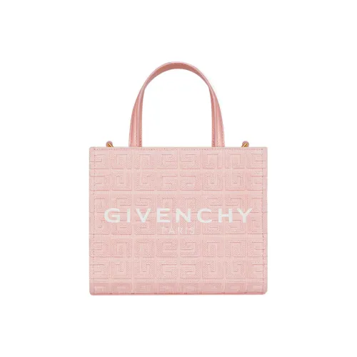 Givenchy Mini G-Tote Shopping Bag In 4G Embroidered Canvas Pink