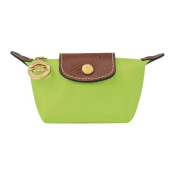 LONGCHAMP Le Pliage Cow Leather Clutch Coin Purse Regular Women's Green