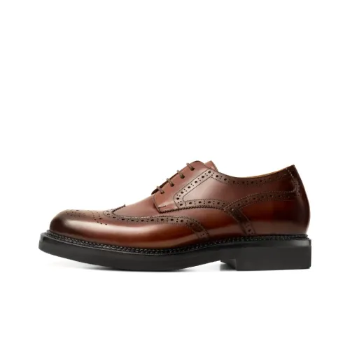 THOM WILLS Dress Shoes Men Low-Top Light Brown