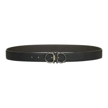 FERRAGAMO Double Sided Casual Minimalist Style Fashion Smooth Buckle Men's Width 3.5cm
