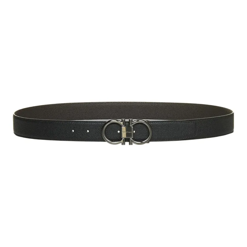 FERRAGAMO Double Sided Casual Minimalist Style Fashion Smooth Buckle Men's Width 3.5cm-0