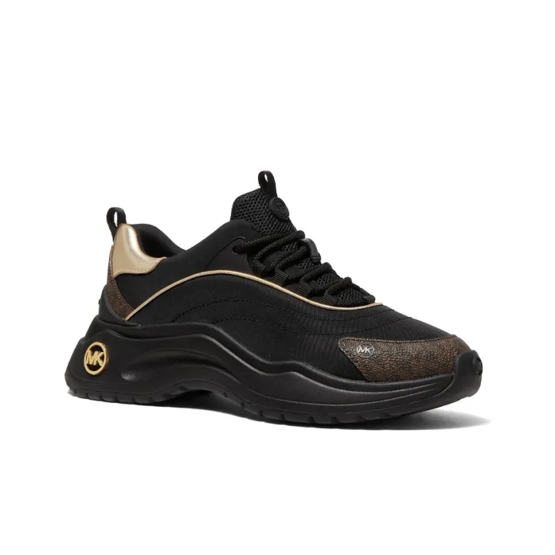 MICHAEL KORS KORS Dara Wear Resistant Low Top Sports Casual Shoes Women's Black Gold-1