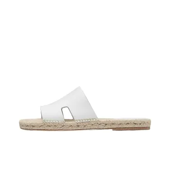 HERMES Antigua Odor Resistant Slide Slippers Men's White