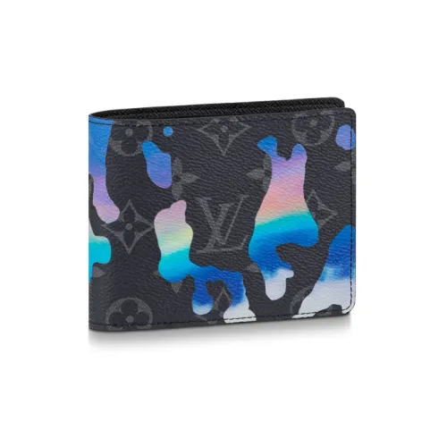 LOUIS VUITTON Multiple Wallet Sunrise Monogram Eclipse Black/Grey/Multi