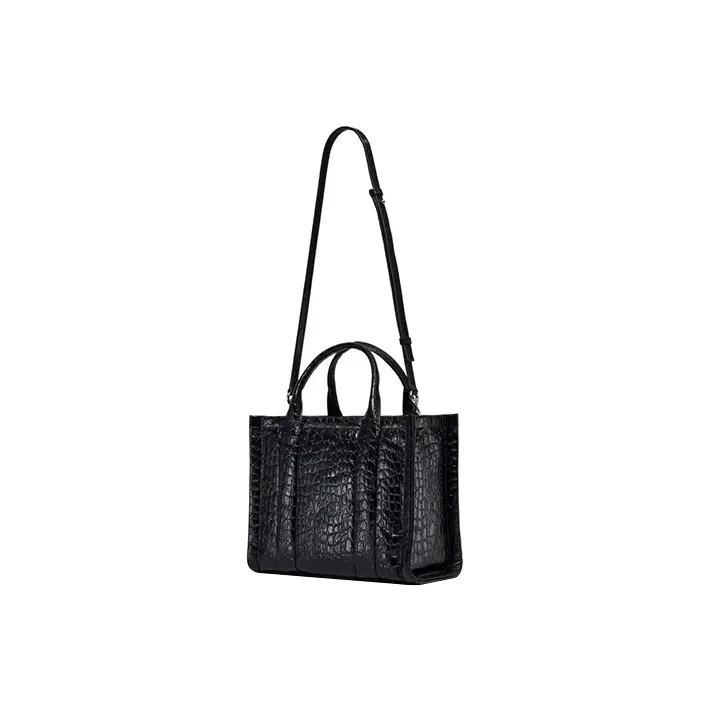 MARC JACOBS The Medium Tote Crocco Black-2
