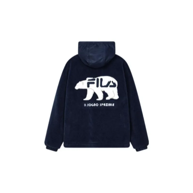FILA Velvet Jackets Men Smoke Blue-1