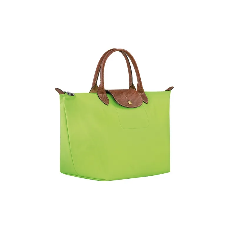 LONGCHAMP Le Pliage Cow Leather Canvas Polyamide Canvas Bag Dumpling Bag Handbags Medium Size Women's Green-1
