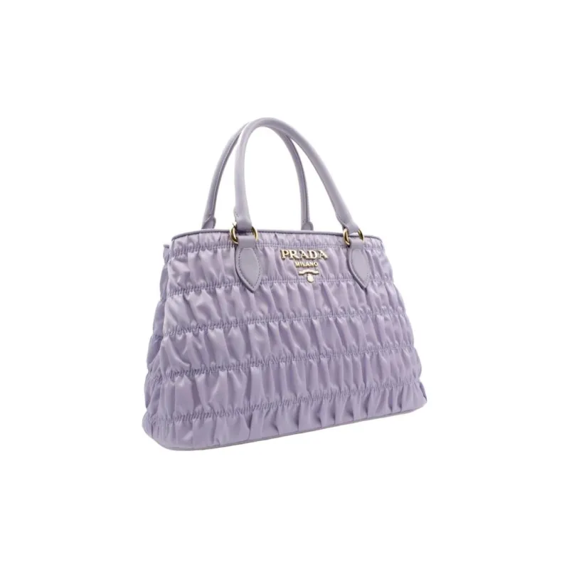 PRADA Nylon With Leather Shoulder Bag, Crossbody Bag, Handbag Women's Purple-1
