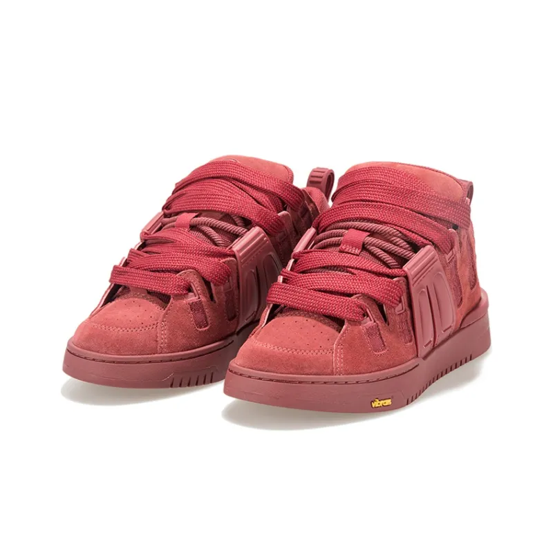Palladium Skate Thin New Year Low Top Skateboard Shoes Women's Red-1