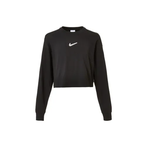 Nike Sportswear Swoosh GX Women's Graphic Long-Sleeve Sweatshirt Black