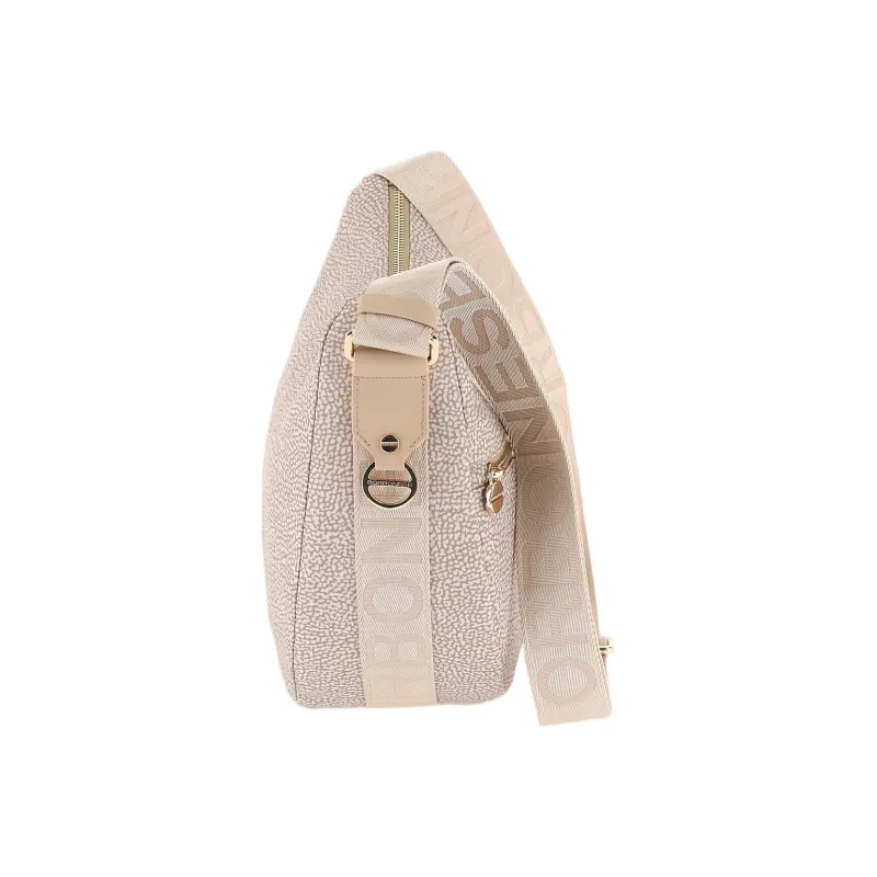 BORBONESE Zipped Medium Shoulder Bag-2