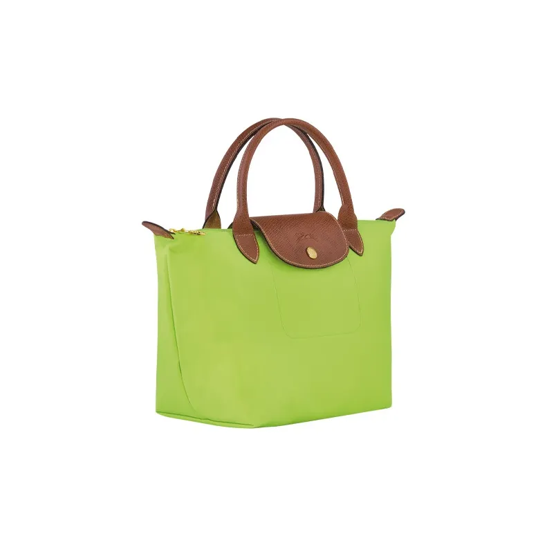 LONGCHAMP Le Pliage Cow Leather Canvas Canvas Bag Dumpling Bag Handbags Small Size Women's Green-1