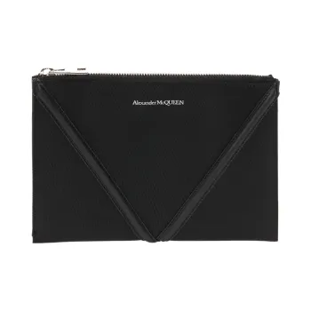 Alexander McQueen Nylon Clutch Small Size Unisex Black