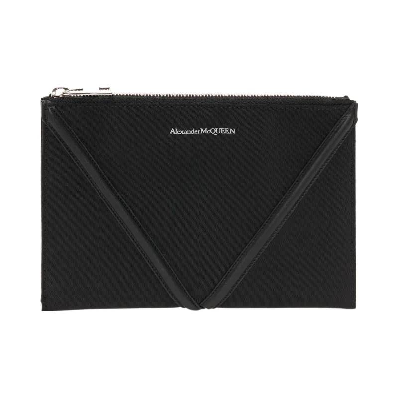 Alexander McQueen Nylon Clutch Small Size Unisex Black-0