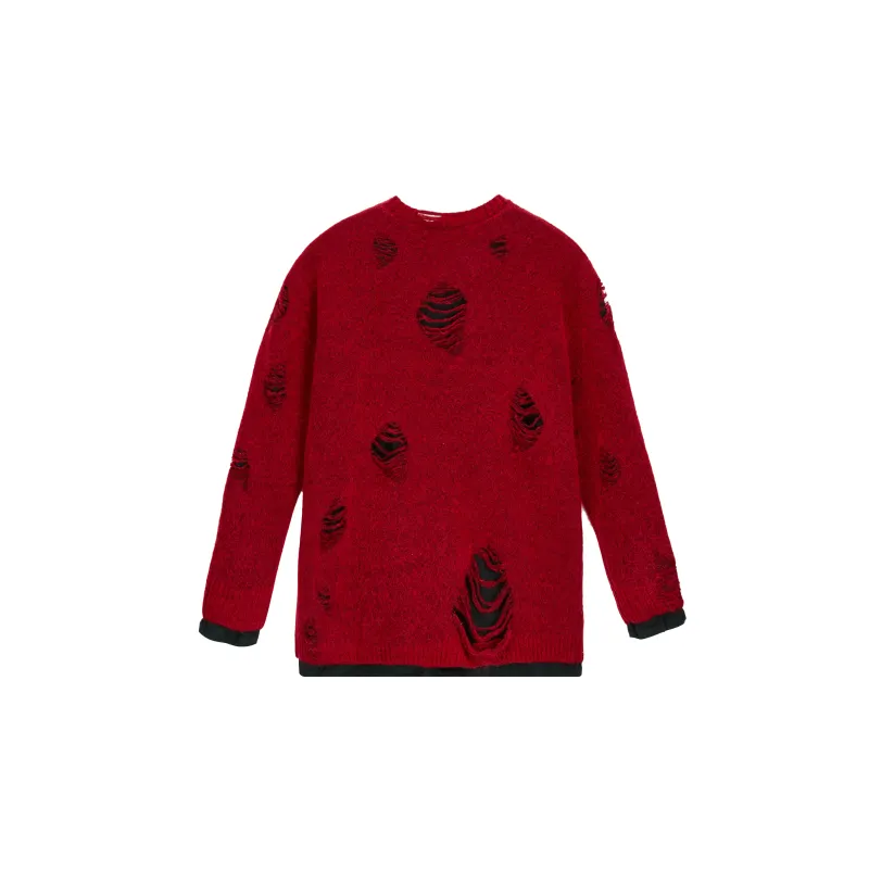 VANN VALRENCÉ Sweater Men's Deep Red-3