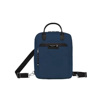 LONGCHAMP Le Pliage Energy Cow Leather Trim Backpack Men's Navy