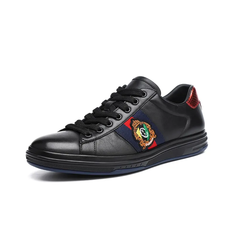 CHARRIOL Skateboard Shoes Men Low-Top Black-1