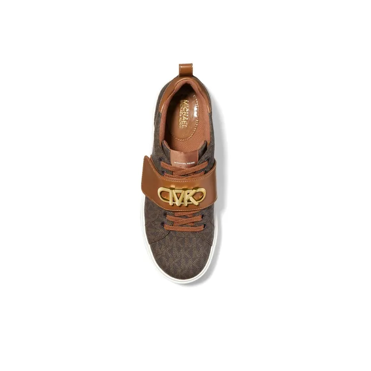 MICHAEL KORS Emmett Low-Top Stylish Skateboarding Shoes Women's Brown-3