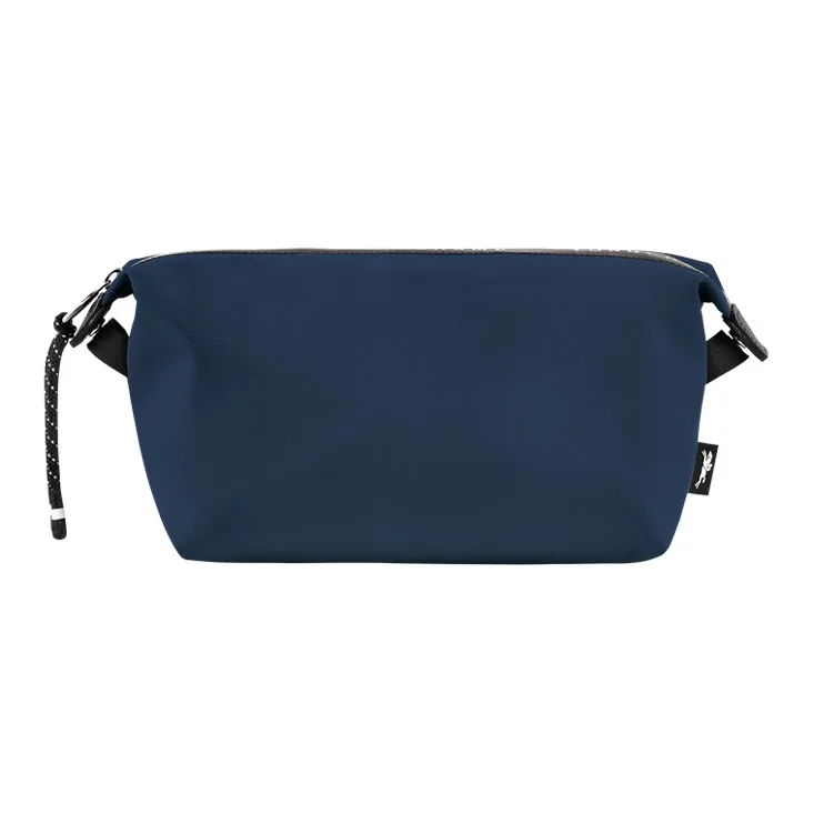 LONGCHAMP Le Pliage Energy Cow Leather Travel Bag Clutch Makeup Bag Men's Navy-0